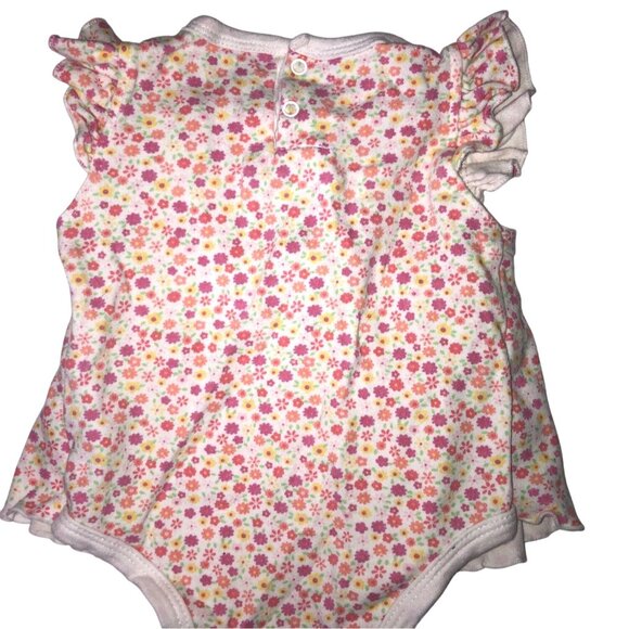 Baby Girls Rompers 2 Pc Set Carters & Bon Bébé 0-3 Mo Floral Leopard Cotton - Picture 3 of 13